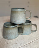 3 Sage Green Cups SECONDS